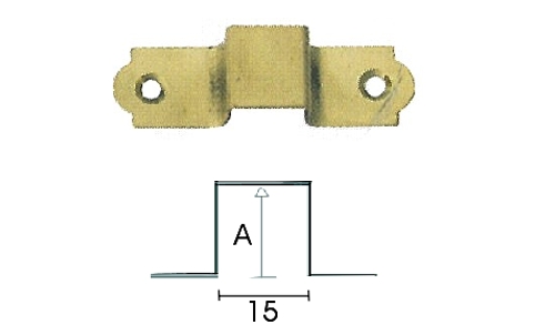 Grampo barrinha - INOX / LAT�O / A�O